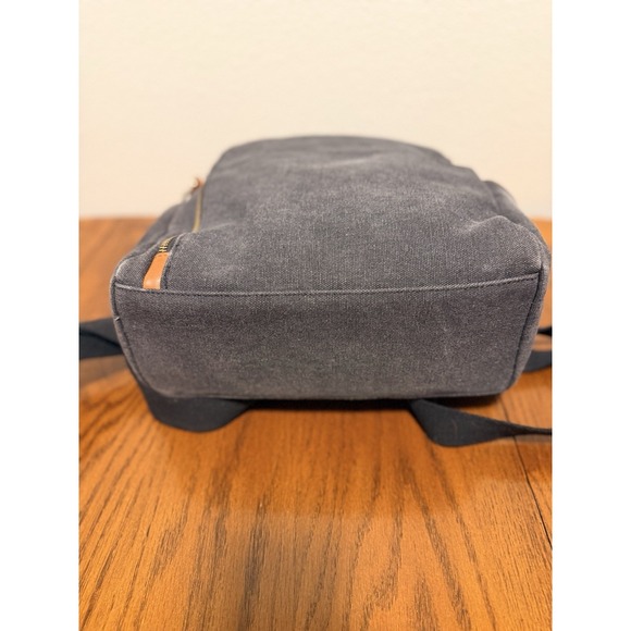 Antik Kraft Willa Canvas Backpack Purse Blue Gray Zippered Pockets Travel - Picture 4 of 9